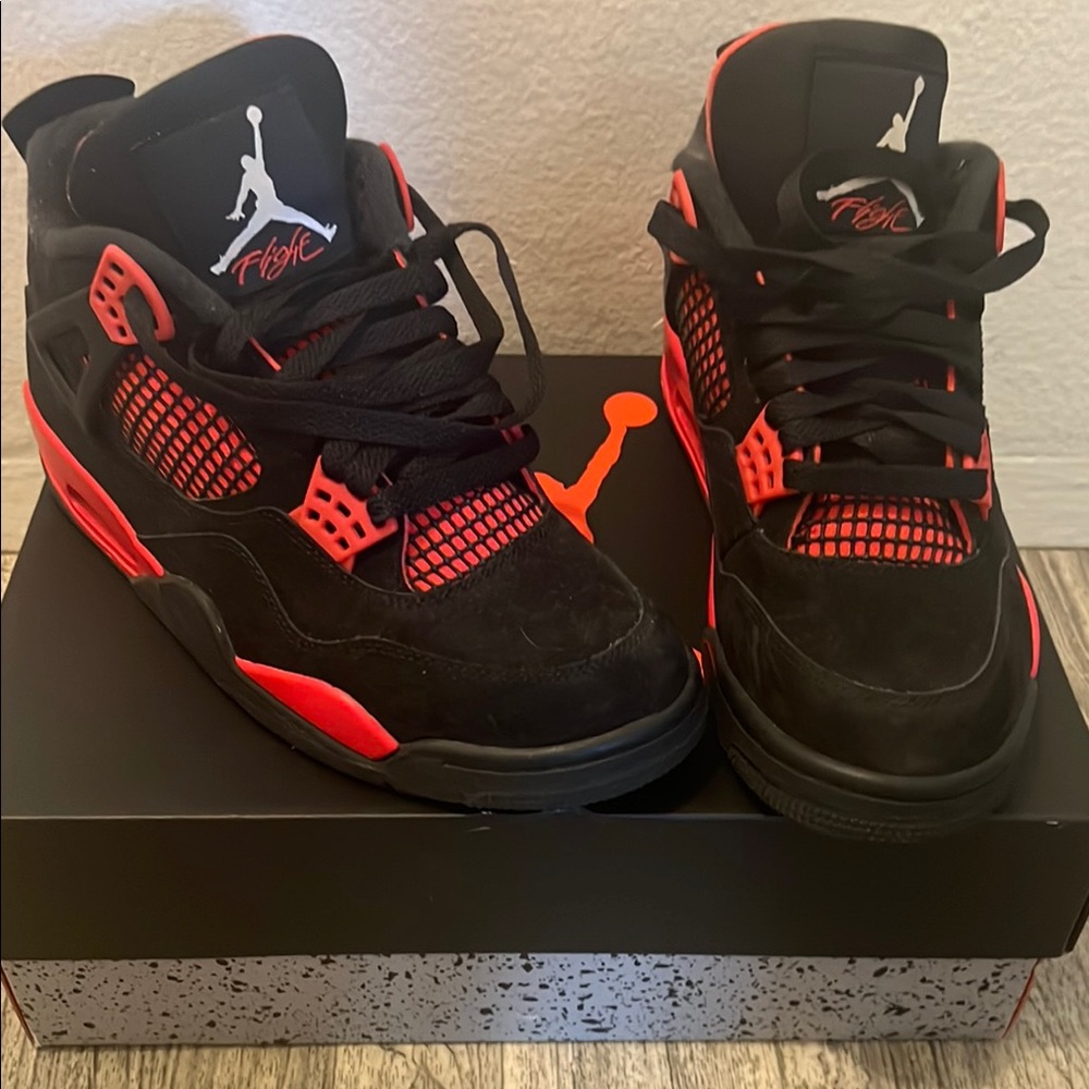Jordan Black and Red Sneakers